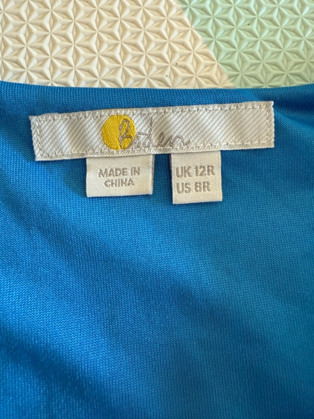 Boden Moroccan Blue Flora Bloom Jersey Mini Tea Dress Size 8 - Picture 3 of 10